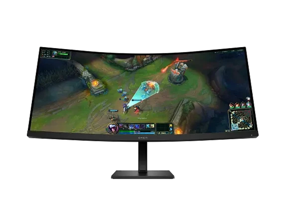 OMEN 34c G2 34" Class UW-QHD Curved Screen Gaming LCD Monitor - 21:9 - Black - 34" Viewable - Vertical Alignment (VA) - 3440 x 1440 - 16.7 Million Colours - FreeSync Premium - 400 cd/m² - 1 ms - 180 Hz Refresh Rate - Speakers - VESA Mount Compatible