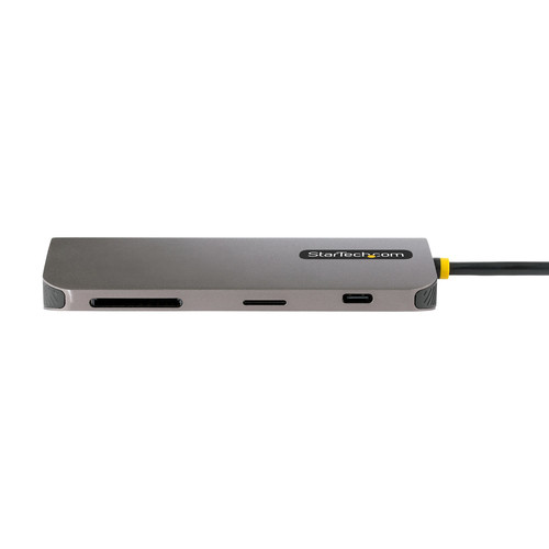 StarTech.com USB C Multiport Adapter, 4K 60Hz HDMI HDR10 Video, 3 Port 5Gbps USB-A Hub, 100W PD Pass-Through, GbE, SD/MicroSD, Mini Dock - USB C multiport adapter to 4K 60Hz HDMI video HDR w/DP 1.4 Alt-Mode Alternative to DKT30CSDHPD - 3x USB-A 5Gbps | SD/Micro SD reader | 100W USB PD laptop charging - 12in cable - Type-C travel mini docking station power adapter/bus powered - Win/Mac