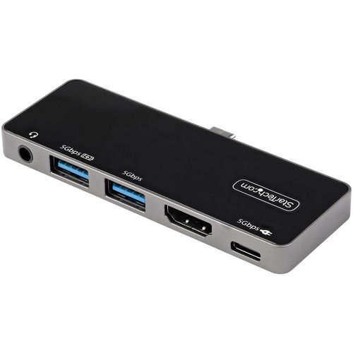 USB C Multiport Adapter, USB-C to 4K 60Hz HDMI, 100W PD Pass-Through, 3xUSB, Audio, USB-C Mini Dock, Portable USB Type-C Dock - USB-C Multiport Adapter (5Gbps) w/DP 1.4 Alt Mode - 4K 60Hz HDMI, USB 3.2/3.1 Gen 1 Hub (2xA, 1xC) - Cable-Free - USB-C Mini dock is bus powered or use USB Type-C power adapter (up to 100W Power Delivery Pass Through) - Windows/macOS/iPadOS/ChromeOS