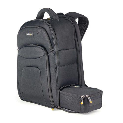 StarTech.com 17.3" Laptop Backpack w/ Removable Accessory Case, Professional IT Tech Backpack for Work/Travel/Commute, Nylon Computer Bag - Drop Resistant, Strain Resistant - 1680D Ballistic Nylon Body - Checkpoint Friendly - Shoulder Strap, Handle, Trolley Strap - 459.7 mm Height x 203.2 mm Width x 325.1 mm Depth
