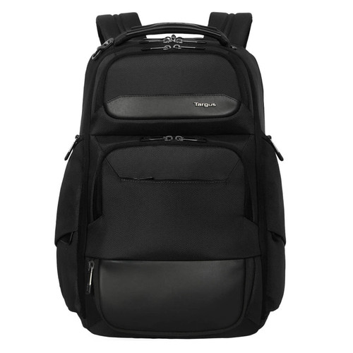 Targus HeritageLuxe TBB656GL Carrying Case (Backpack) for 38.1 cm (15") to 40.6 cm (16") Notebook - Black - RFID Resistant - Leather Body - Shoulder Strap, Trolley Strap - 479.8 mm Height x 199.6 mm Width x 359.9 mm Depth - 23 L Volume Capacity