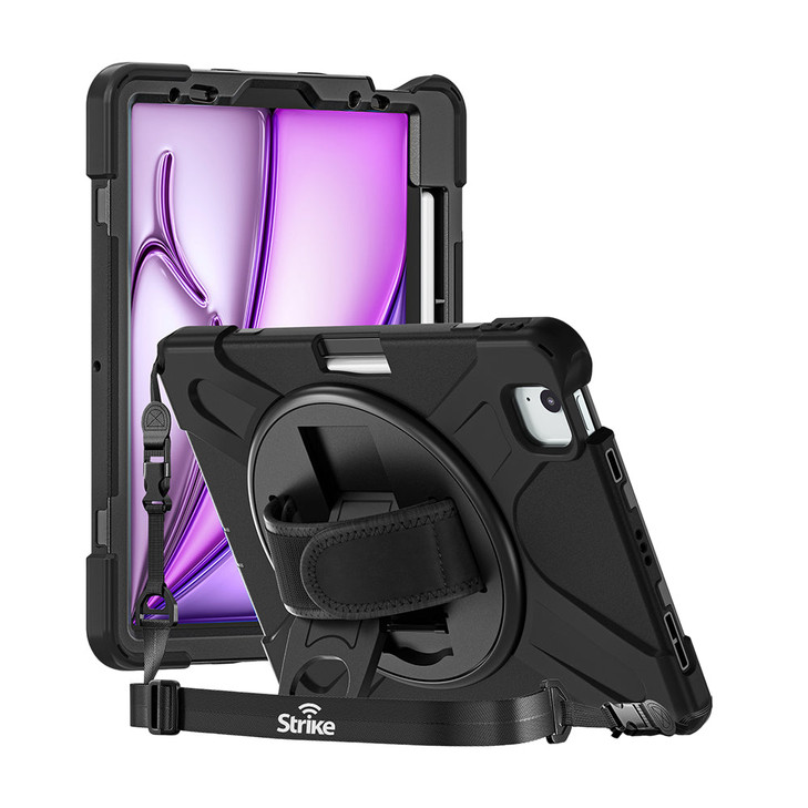 Strike Rugged Case with Hand Strap and Lanyard for Apple iPad Air 13 (M4/M3/M2)