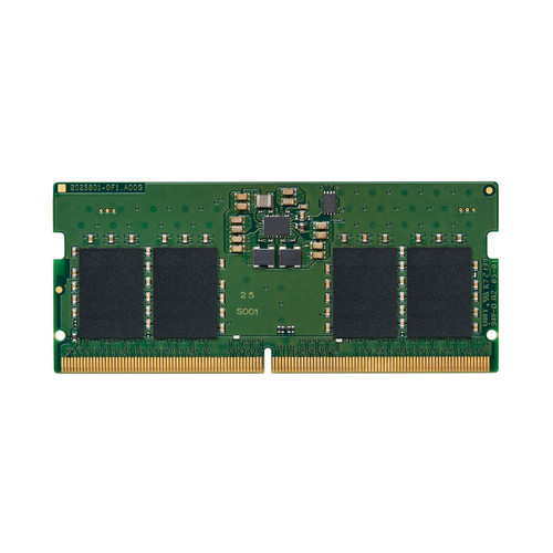 Kingston RAM Module for Notebook - 8 GB - DDR5-5600/PC5-44800 DDR5 SDRAM - 5600 MHz Single-rank Memory - CL46 - 1.10 V - Non-ECC - Unbuffered - 262-pin - SODIMM