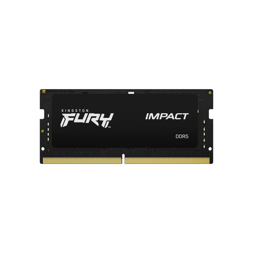 Kingston FURY Impact RAM Module for Notebook, Computer - 32 GB (2 x 16GB) - DDR5-6000/PC5-48000 DDR5 SDRAM - 6000 MHz Single-rank Memory - CL38 - 1.35 V - Non-ECC - Unbuffered - 262-pin - SODIMM