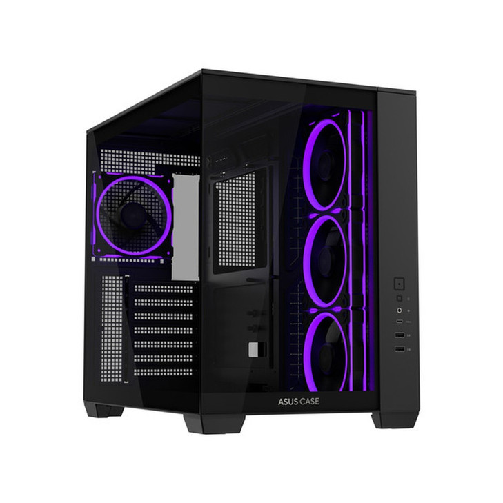 ASUS A32 PLUS Black ATX case offers support for 360mm radiators and 420mm graphics cards with Black or White color options four pre-installed ARGB fans and clean cable management.