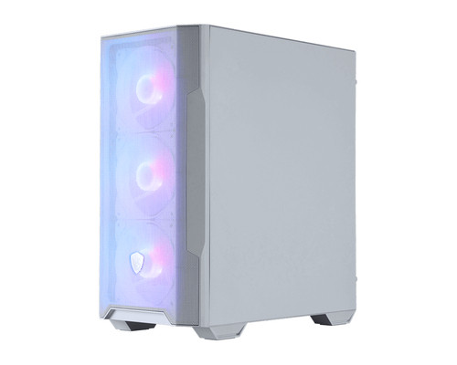 MSI MAG FORGE M100R Gaming Computer Case - Micro ATX, Mini ITX Motherboard Supported - Tower - Tempered Glass, Mesh - White - 4 x 120mm Fan(s) Installed - 6 x Fan(s) Supported - 1 x Internal 3.5" Bay(s) - 1 x Internal 2.5" Bay(s) - 1 x Internal 2.5"/3.5" Bay(s) - 4 x Slot(s) - 3 x USB(s) - 2 x USB 2.0 Type-A, 1 x USB 3.2 Gen 1 Type-A - 1 x Audio In - 1 x Audio Out - Fan Cooler