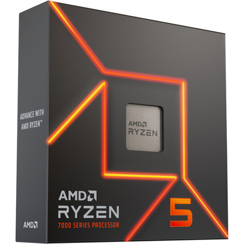 AMD Ryzen 5 7000 7600X Hexa-core (6 Core) 4.70 GHz Processor - Box - 32 MB L3 Cache - 6 MB L2 Cache - 384 KB L1 Cache - 64-bit Processing - 5.30 GHz Overclocking Speed - 5 nm - Socket AM5 - AMD Radeon Graphics Dual-Core (2 Core) Yes Graphics - 105 W 
