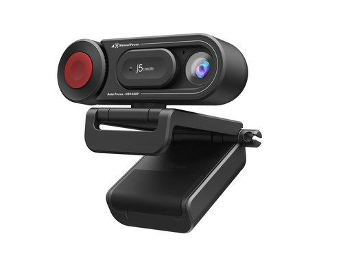 j5create JVU250 Webcam - 2 Megapixel - 30 fps - Black - USB Type A/USB Type C - 1 Each - Full HD - 1920 x 1080 Video - CMOS Sensor - Auto/Manual - 83° Angle - Tripod Mount - Microphone - For Monitor - macOS, Windows, ChromeOS, Windows 11, Windows 10 - Plug & Play, 3D Noise Reduction