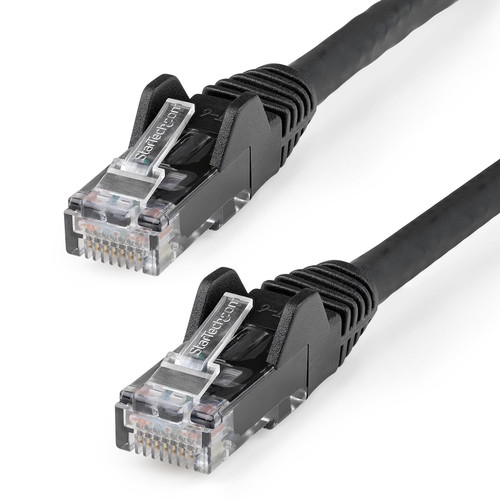 StarTech.com 2m CAT6 Ethernet Cable, LSZH (Low Smoke Zero Halogen), 10 GbE Snagless 100W PoE UTP RJ45 Black CAT 6 Network Patch Cord, ETL - 2m Black LSZH CAT6 Ethernet Cable - 10GbE Multi Gigabit 1/2.5/5Gbps/10Gbps to 55m - 100W PoE++ - ANSI/TIA-568-