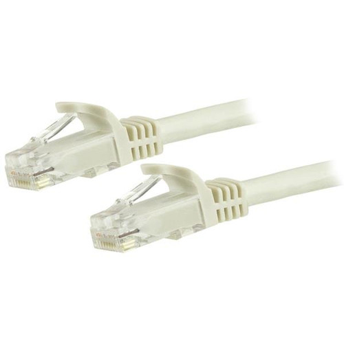 StarTech 3m CAT6 Ethernet Cable - White Snagless Gigabit - 100W PoE UTP 250Mhz Category 6 Patch Cord UL Certified Wiring/TIA - 3m White CAT6 Ethernet cable delivers Multi Gigabit 1/2.5/5Gbps & 10Gbps up to 160ft - 250Mhz - 24 AWG stranded 100% copper