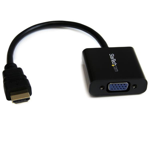 StarTech HDMI to VGA Adapter - 1080p - 1920 x 1080 - Black - HDMI Converter - VGA to HDMI Monitor Adapter - 1 x 19-pin HDMI Digital Audio/Video - Male - 1 x 15-pin HD-15 - Female - Black