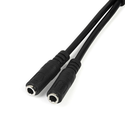 StarTech Headset adapter for headsets with separate headphone/ microphone plugs - 3.5mm 4 position to 3 position and 2 position 3.5mm M/F - Turns a 3.5mm audio output port into two distinct ports