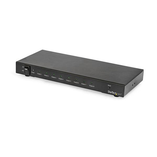 StarTech 8-Port 4K 60Hz HDMI Splitter - HDR Support - HDMI 2.0 Splitter - 7.1 Surround Sound Audio - Displays the same image with sound on 8 screens - Splits an HDMI video signal up 4K 60Hz