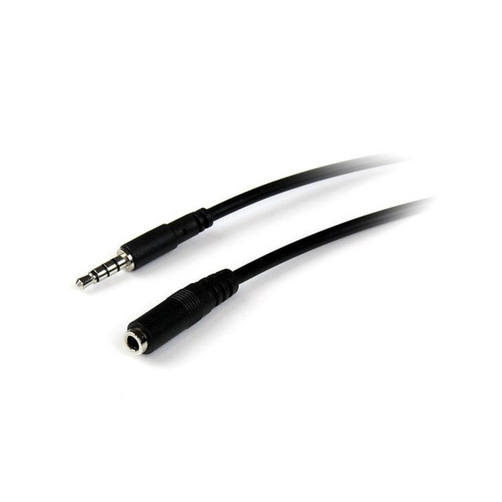 StarTech 1m 3.5mm 4 Position TRRS Headset Extension Cable - M/F - Cable for Audio Device, Headset, Headphone, iPhone - First End: 1 x Mini-phone Audio - Male - Second End: 1 x Mini-phone Audio