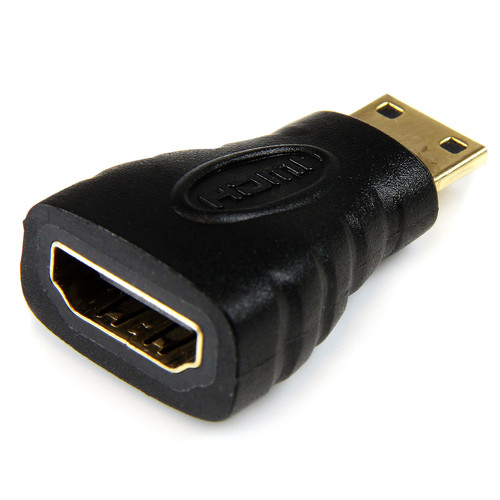 StarTech Mini HDMI to HDMI Adapter, 4K High Speed HDMI Adapter, 4K 30Hz Ultra HD High Speed HDMI Adapter, UHD Mini HDMI Adapter 4K - 1 x 19-pin HDMI Digital Audio/Video Female