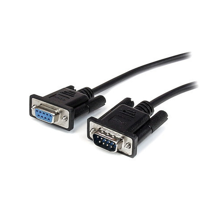 StarTech 2m Black Straight Through DB9 RS232 Serial Cable - M/F - First End: 1 x 9-pin DB-9 RS-232 Serial - Male - Second End: 1 x 9-pin DB-9 RS-232 Serial - Female - Extension Cable - Shielding