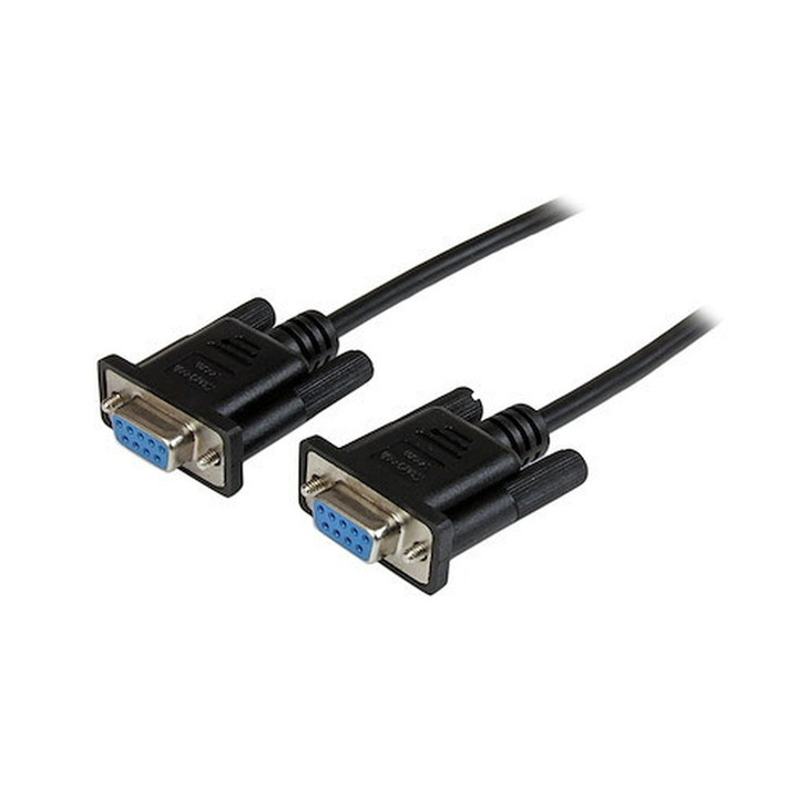 StarTech 2m Black DB9 RS232 Serial Null Modem Cable F/F - Cable for Modem - First End: 1 x 9-pin DB-9 RS-232 Serial - Female - Second End: 1 x 9-pin DB-9 RS-232 Serial - Female - Shielding