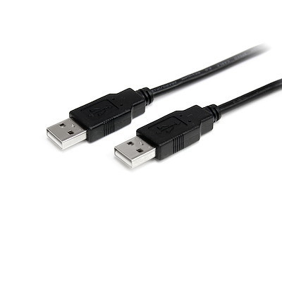 StarTech 1m USB 2.0 A to A Cable - M/M - Cable for USB Hub, Computer - First End: 1 x 4-pin USB 2.0 Type A - Male - Second End: 1 x 4-pin USB 2.0 Type A - Male - 480 Mbit/s - Shielding - 24/28 AWG - Black