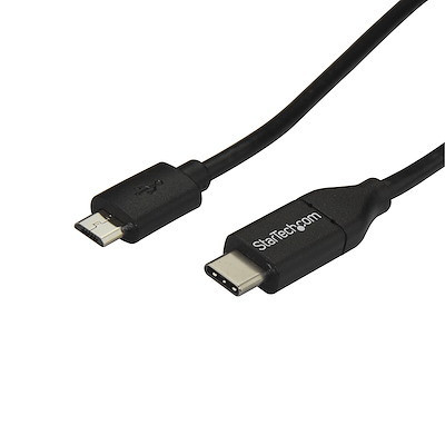 StarTech USB C to Micro USB Cable - 3 ft/ 1m - USB 2.0 Cable - Micro USB Cord - Micro B USB C Cable - USB 2.0 Type C - Cable for External Hard Drive, Smartphone, Tablet, Notebook, Desktop Computer