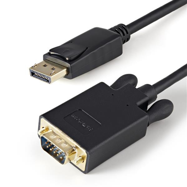 StarTech 3ft (1m) DisplayPort to VGA Cable, Active DisplayPort to VGA Adapter Cable, 1080p Video, DP to VGA Monitor Converter Cable - Cable for Projector, TV