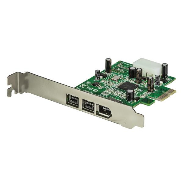 StarTech FireWire Adapter - PCI Express 1.1 x1 - 400 MB/s - Plug-in Card - TAA Compliant - 3 Total Firewire Port(s) - 1 Firewire 400 Port(s) - 2 Firewire 800 Port(s) - PC, Mac, Linux