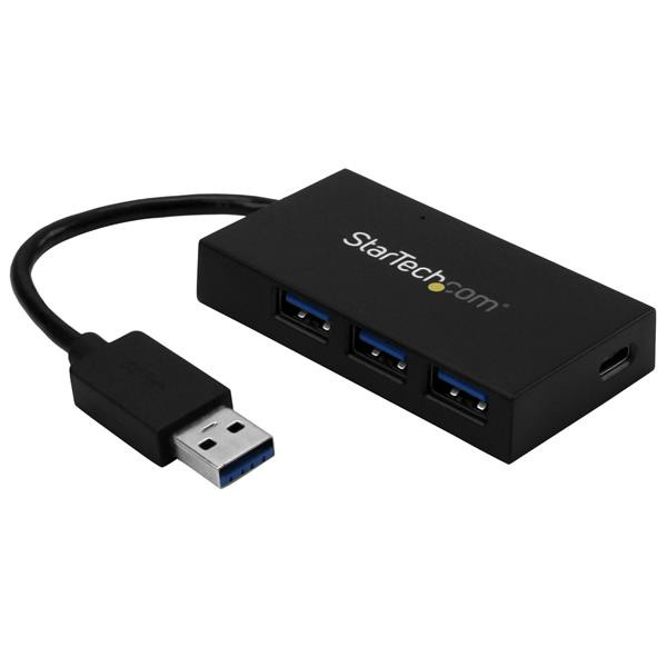 StarTech 4 Port USB 3.0 Hub - USB Type-A to 1x USB-C & 3x USB-A SuperSpeed 5Gbps - USB Bus Powered - Portable/Laptop USB 3.2 Gen 1 Hub - 4 Total USB Port(s) - 4 USB 3.0 Port(s) - Mac, PC