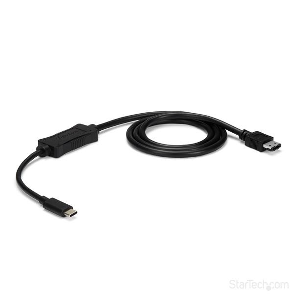 StarTech 3 ft 1m USB C to eSATA Cable - For External Storage Devices with HDD/ SSD/ ODD - USB 3.0 to eSATA Cable (5Gbps) - USB Type C to eSATA