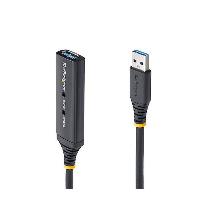 StarTech 5m USB 3.0 Active Extension Cable - M/F - Cable for PC, MAC - First End: 1 x 9-pin USB 3.0 Type A - Male - Second End: 1 x 9-pin USB 3.0 Type A - Female - 5 Mbit/s - Extension Cable