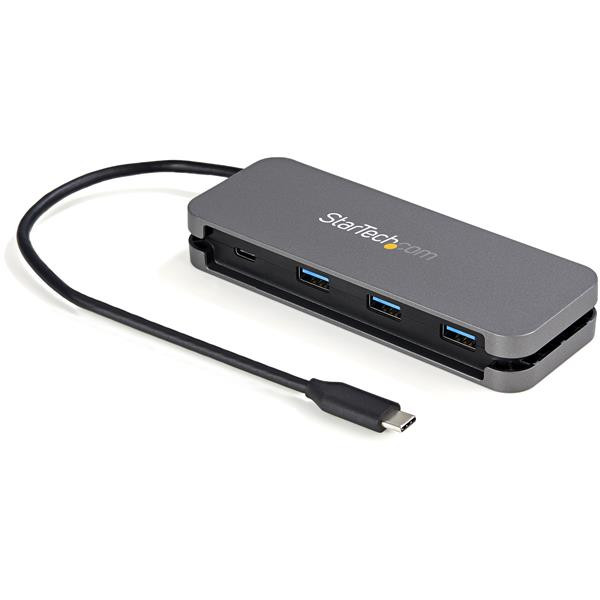 4 Port USB C Hub - 3x USB-A/1x USB-C - 5Gbps USB 3.0 Type-C Hub (3.2/3.1 Gen 1) - Bus Powered - Portable USB-C to USB-A Adapter Hub - 11.2" (28.5cm) Cable w/Cable Management (HB30CM3A1CB)