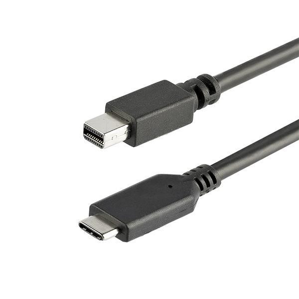 StarTech 1 m/ 3.3 ft. USB-C to Mini DisplayPort Cable - 4K 60Hz - Black - USB 3.1 Type-C to Mini DP Adapter Cable - mDP Cable - USB-C to Mini DisplayPort Cable and adapter in one