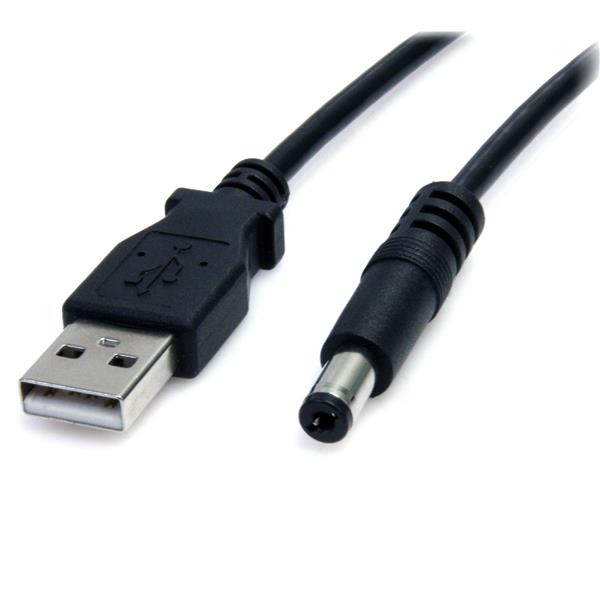 StarTech Standard Power Cord - 2 m - Charge your 5V DC devices from your computer through a USB 2.0 port - usb to type m barrel - usb to 5.5mm - usb to 5v dc cable -usb to dc plug