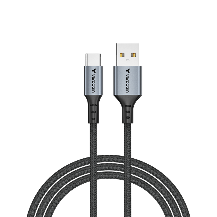 Verbatim 1.22 m USB-C/USB-A Data Transfer Cable - First End: 1 x USB Type A - Male - Second End: 1 x USB Type C - Male - 40 Gbit/s - Black