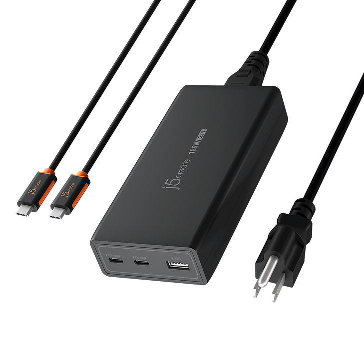 185W GaN PD 3.1 USB-C 3-Port Charger