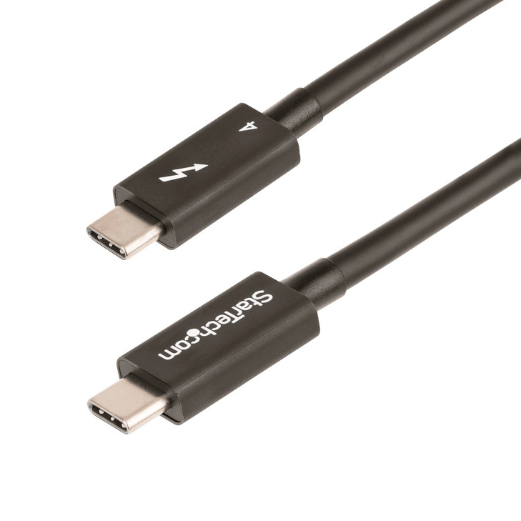 StarTech 3ft (1m) Thunderbolt 4 Cable, 40Gbps, 100W PD, 4K/8K Video, Intel-Certified, Compatible w/Thunderbolt 3/USB 3.2/DisplayPort