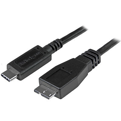 StarTech USB C to Micro USB Cable - 3 ft/ 1m - USB 3.1 Cable - 10Gbps - Micro USB Cord - USB Type C to Micro USB Cable