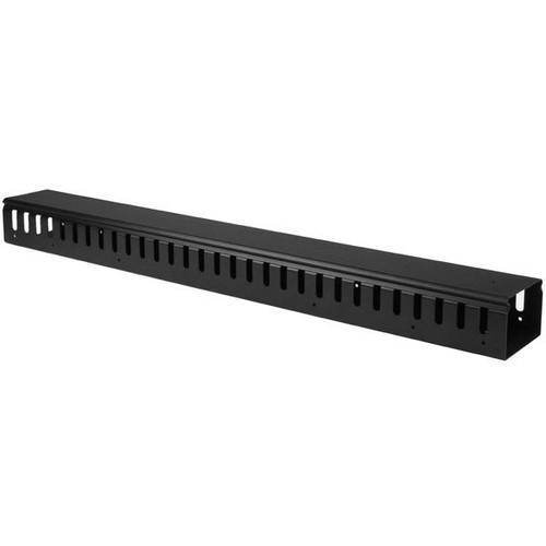 3ft (1m) Vertical Cable Management Duct with Cover - 0U Open Slot Finger Duct Wire Raceway for 19 Inch Server Rack - Slotted Cord Channel (CMVER20UF)