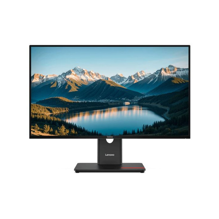 LENOVO ThinkVision T27QD-40 27' QHD Monitor IPS 2560x1440 16:9 Height Adjustable Tilt Swivel pivot Anti-GlarE DP HDMI USB-C Hub VESA Black 3YR