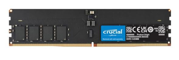 Crucial Pro 32GB (1x32GB) DDR5 UDIMM 6400MHz CL40 Black Heat Spreaders Overclocking Support Intel XMP AMD Ryzen Desktop PC Gaming Memory Tray