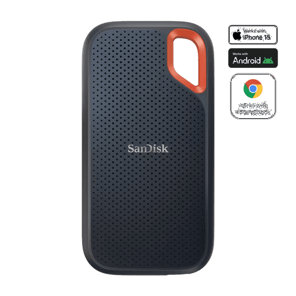 SanDisk Portable SSD, E61 1TB, USB 3.2 Gen 2, Type C & A compatible, R 1050MB/s, W 1000MB/s, IP65 , 256-bit AES hardware encp, 5Y