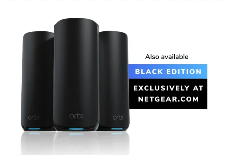 NETGEAR Orbi BE21000 Tri-band Mesh WiFi 7 System - 3 pack White (RBE873)