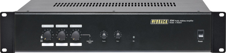 Redback 30W 3 Input 100V Public Address (PA) Amplifier Rack Mount