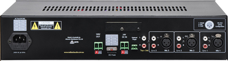 Redback Phase5 60 Watt 100V Public Address Amplifier