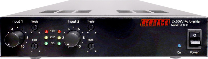 Redback 2 x 60W Public Address (PA) Zone Amplifier