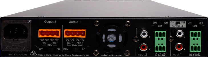 Redback 2 x 120W Public Address (PA) Zone Amplifier