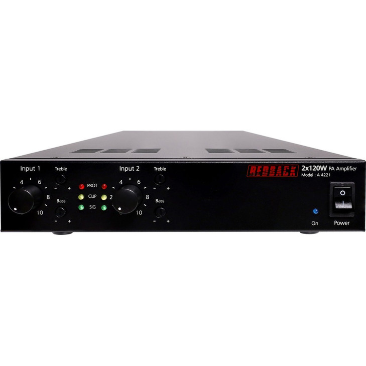 Redback 2 x 120W Public Address (PA) Zone Amplifier