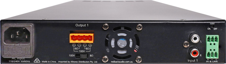 Redback 240W Public Address (PA) Zone Amplifier