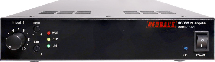 Redback 480W Public Address (PA) Zone Amplifier
