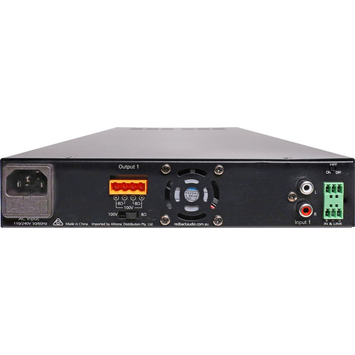 Redback 480W Public Address (PA) Zone Amplifier