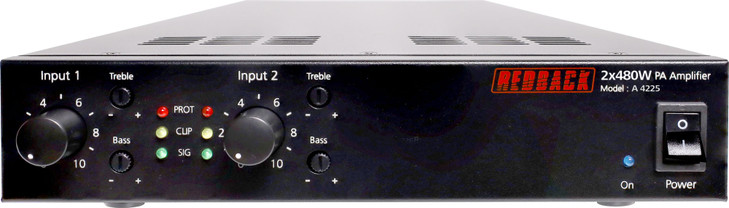 Redback 2 x 480W Public Address (PA) Zone Amplifier