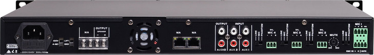 Redback Compact 100V Class D Bluetooth PA Mixer Amplifier 120W
